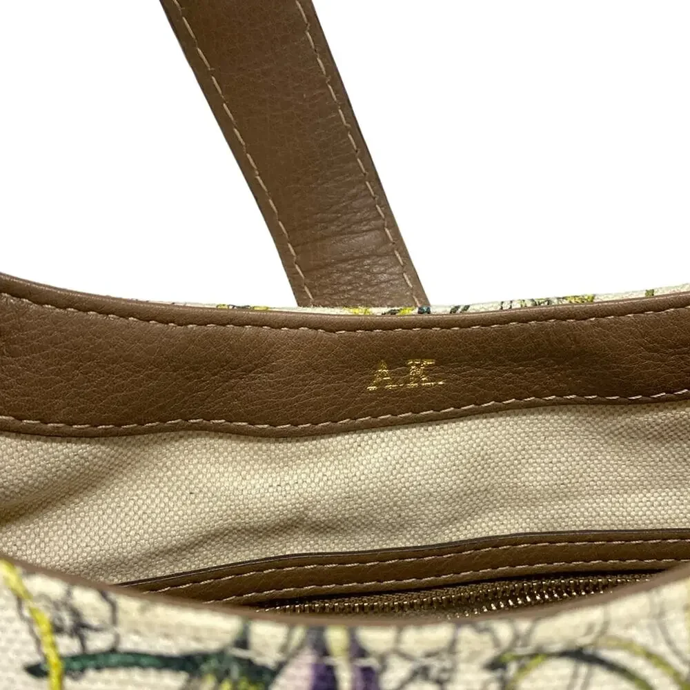 Gucci Flora/New Jackie Shoulder Bag 277520 White Dark Brown Multi Canvas Leather